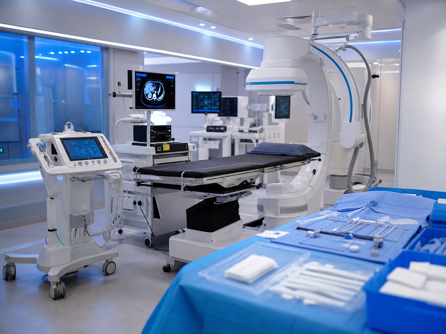 Image-guided oncology treatment environment with clinical equipment