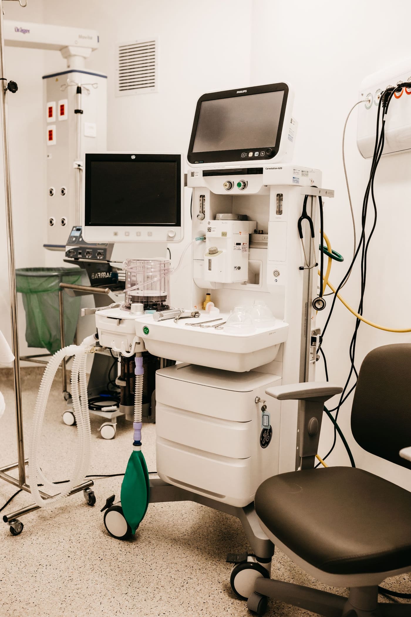 Clinical equipment prepared in a hospital environment